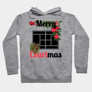 Merry Courtmas Christmas Tennis Hoodie